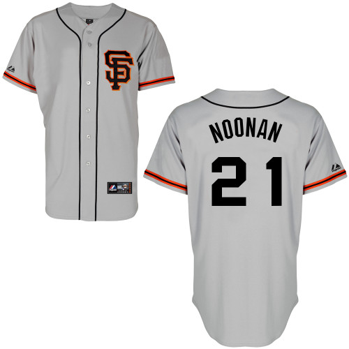 Nick Noonan #21 mlb Jersey-San Francisco Giants Women's Authentic Road 2 Gray Cool Base Baseball Jersey